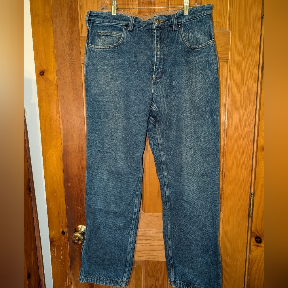 Duluth Trading Co. Flannel Lined Classic Blue Men's Jeans